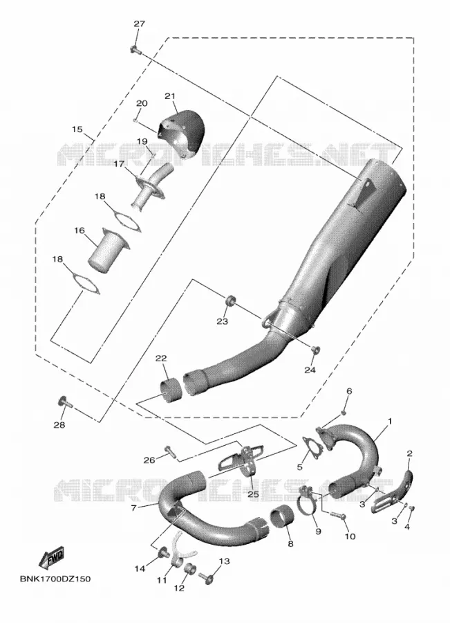 ECHAPPEMENT Yamaha MOTO 450 2024 WRF  WR450FR