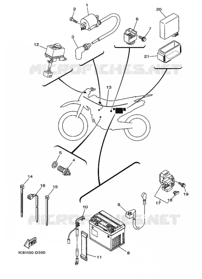 PARTIE ELECTRIQUE 1 Yamaha MOTO 230 2023 TTR  TT-R230P