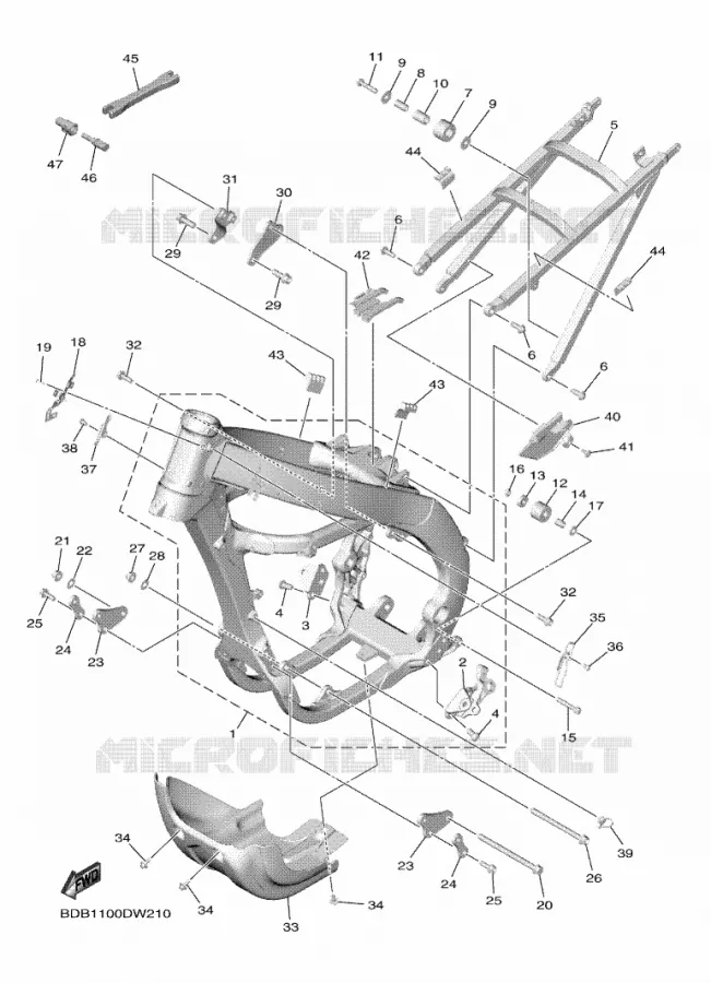 CADRE Yamaha MOTO 450 2023 WRF  WR450FP