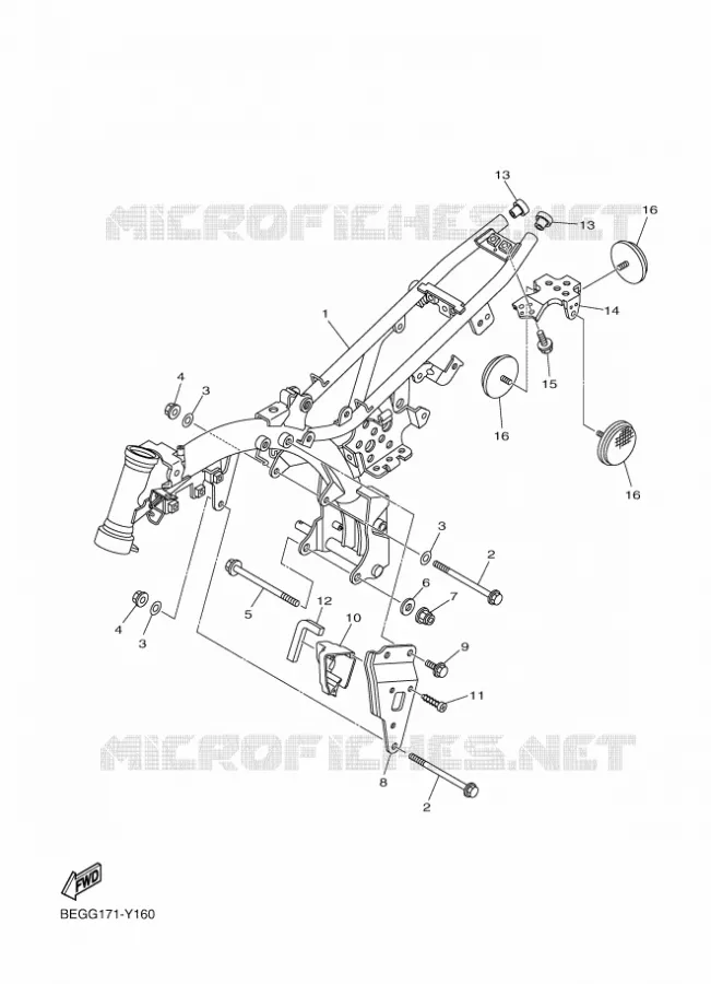 CADRE Yamaha MOTO 50 2023 TTR  TT-R50EP