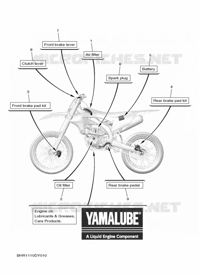 PIECES D'ENTRETIEN Yamaha MOTO 450 2023 YZF  YZ450FP