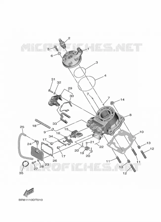 CYLINDRE Yamaha MOTO 65 2023 YZ  YZ65P