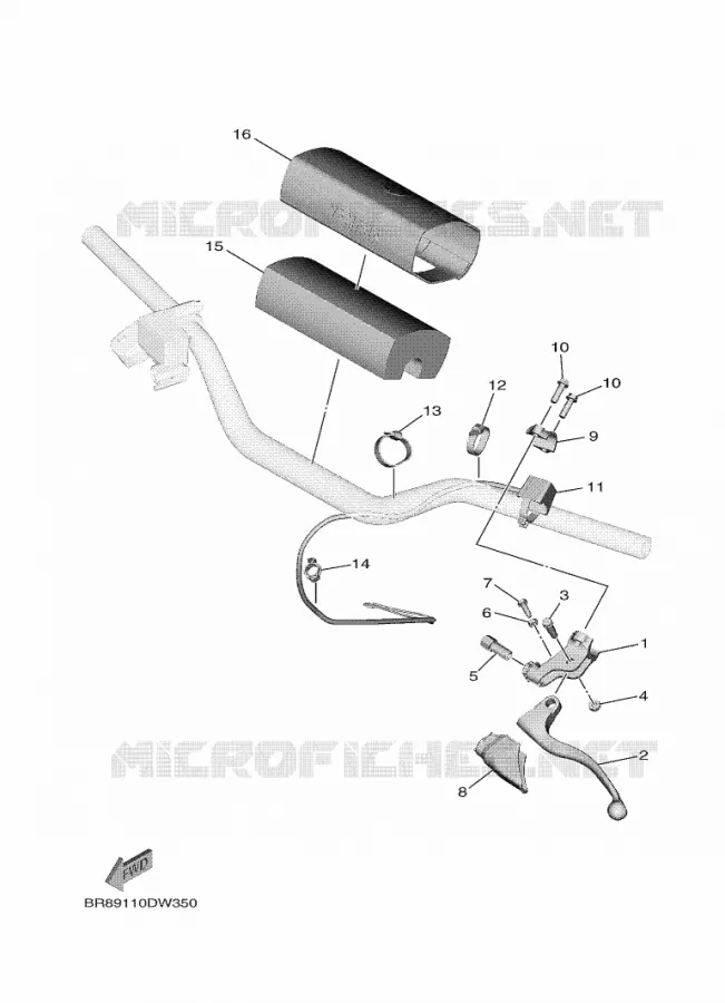 COMMODO / LEVIER Yamaha MOTO 65 2023 YZ  YZ65P