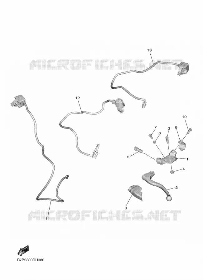 COMMODO / LEVIER Yamaha MOTO 250 2023 YZF  YZ250FP