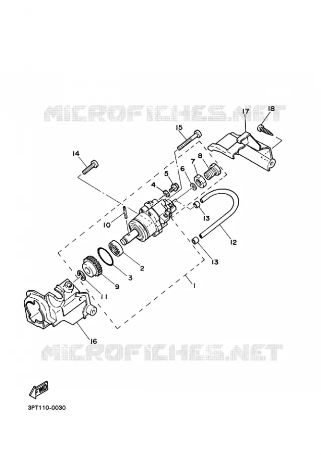 POMPE A HUILE Yamaha MOTO 50 2023 PW  PW50P