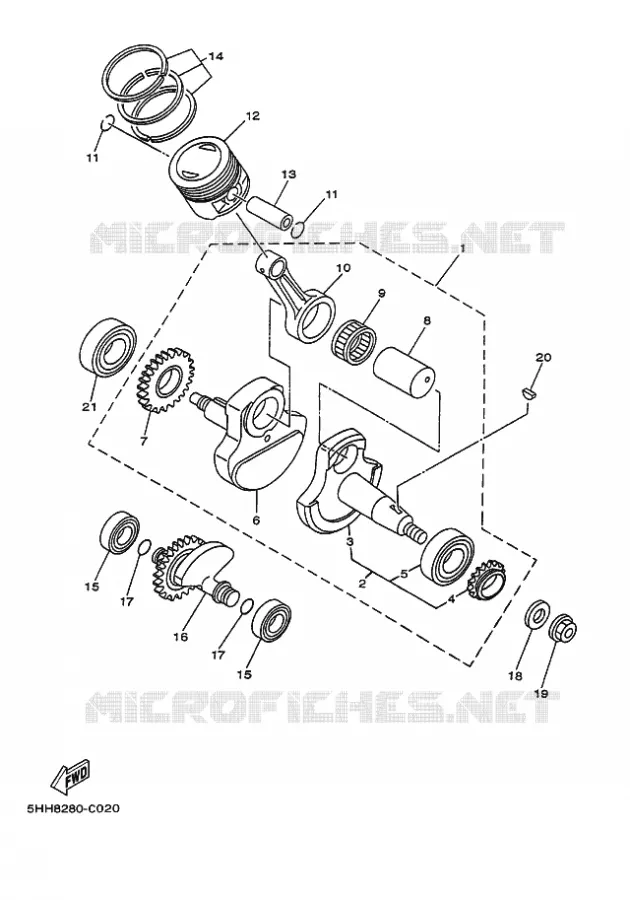 VILEBREQUIN / PISTON Yamaha MOTO 125 2023 TTR  TT-R125LEP / TT-R125LWE