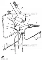 GUIDON ET CABLES pour Yamaha PW 2022
