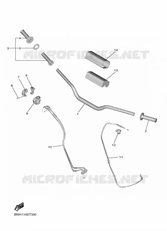 GUIDON ET CABLES Yamaha MOTO 450 2022 YZF  YZ450FN