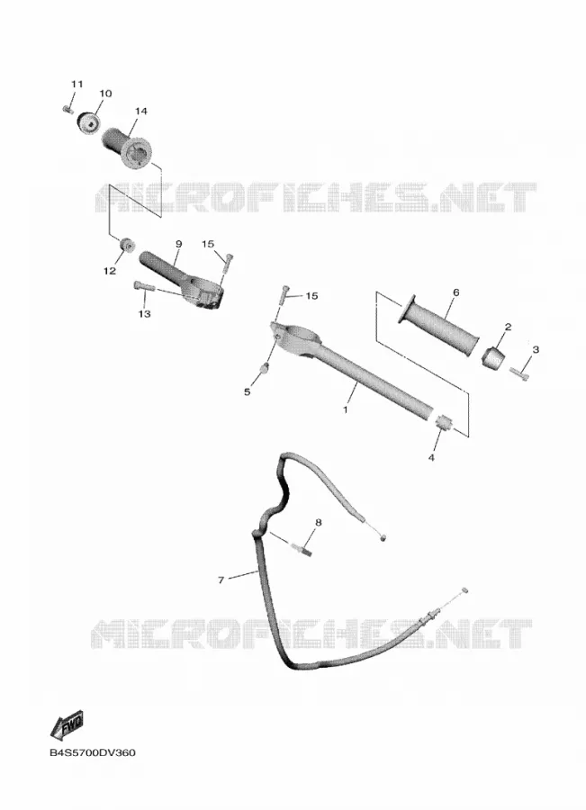 GUIDON ET CABLES Yamaha MOTO 1000 2022 R1  YZF1000D