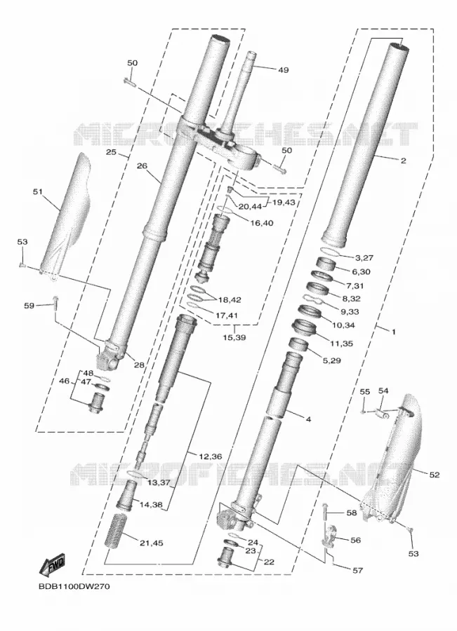 FOURCHE Yamaha MOTO 450 2022 WRF  WR450FN