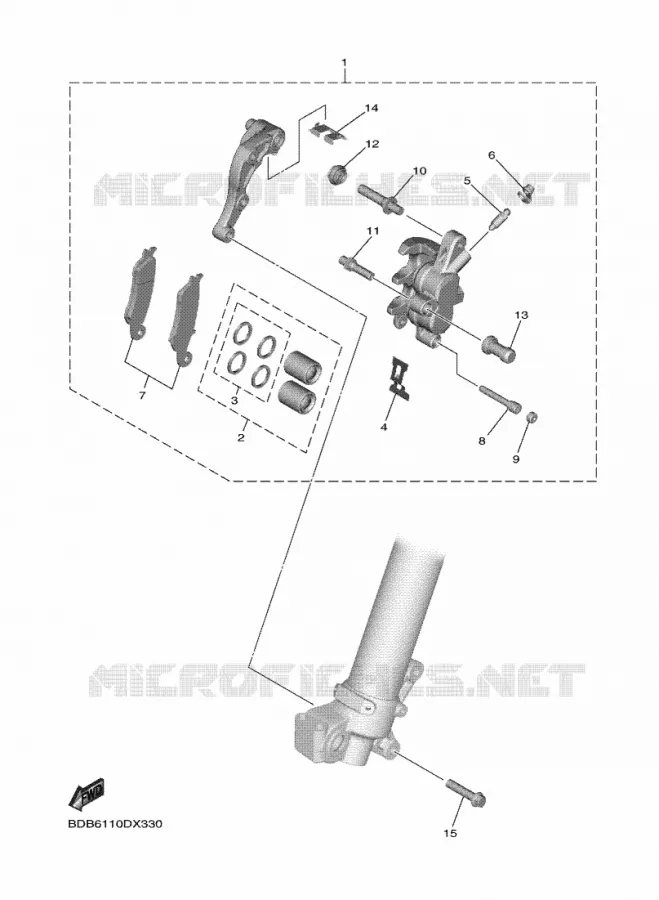 ETRIER DE FREIN AVANT Yamaha MOTO 450 2022 WRF  WR450FN