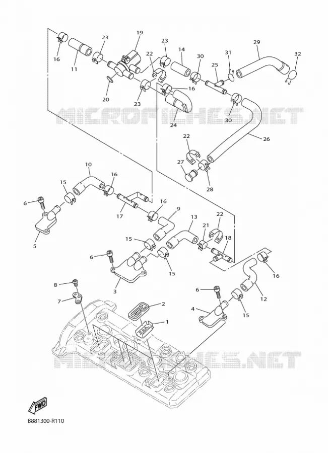 SYSTÈME D'ADMISSION D'AIR AIS Yamaha MOTO 1300 2022 FJR  FJR13AESN / FJR1300-AE