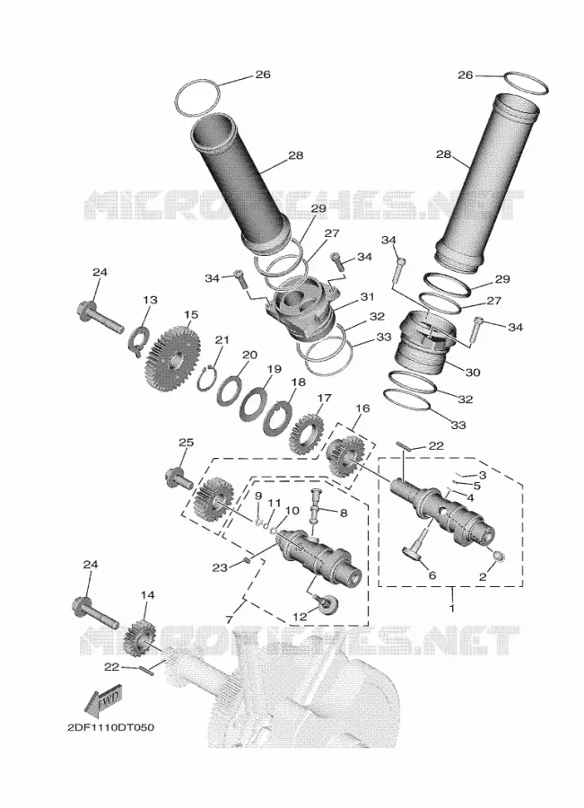 ARBRE A CAMES / CHAINE DE DISTRIBUTION Yamaha MOTO 1900 2021 STAR VENTURE  XV19FDAMW/L / XV1900FDD