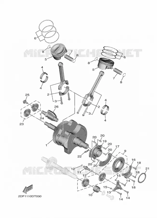 VILEBREQUIN / PISTON Yamaha MOTO 1900 2021 STAR VENTURE  XV19FDAMW/L / XV1900FDD