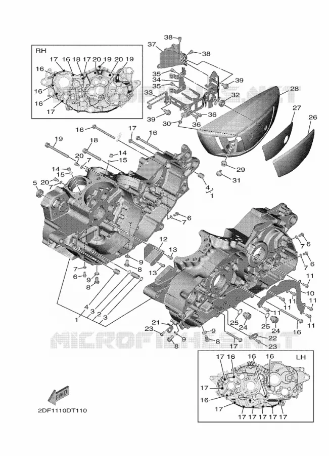 CARTER MOTEUR Yamaha MOTO 1900 2021 STAR VENTURE  XV19FDAMW/L / XV1900FDD