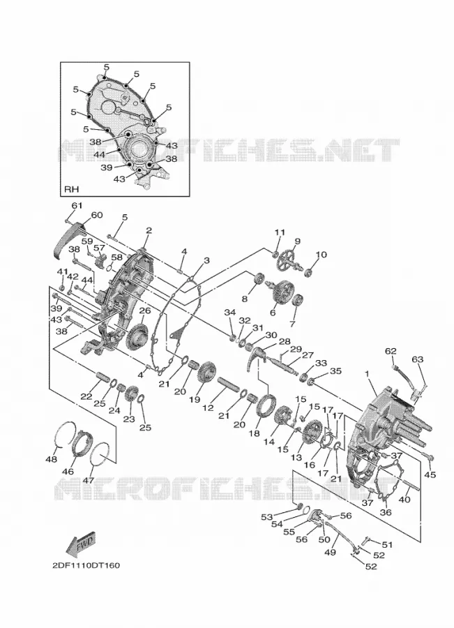 TRANSMISSION INTERMEDIAIRE Yamaha MOTO 1900 2021 STAR VENTURE  XV19FDAMW/L / XV1900FDD