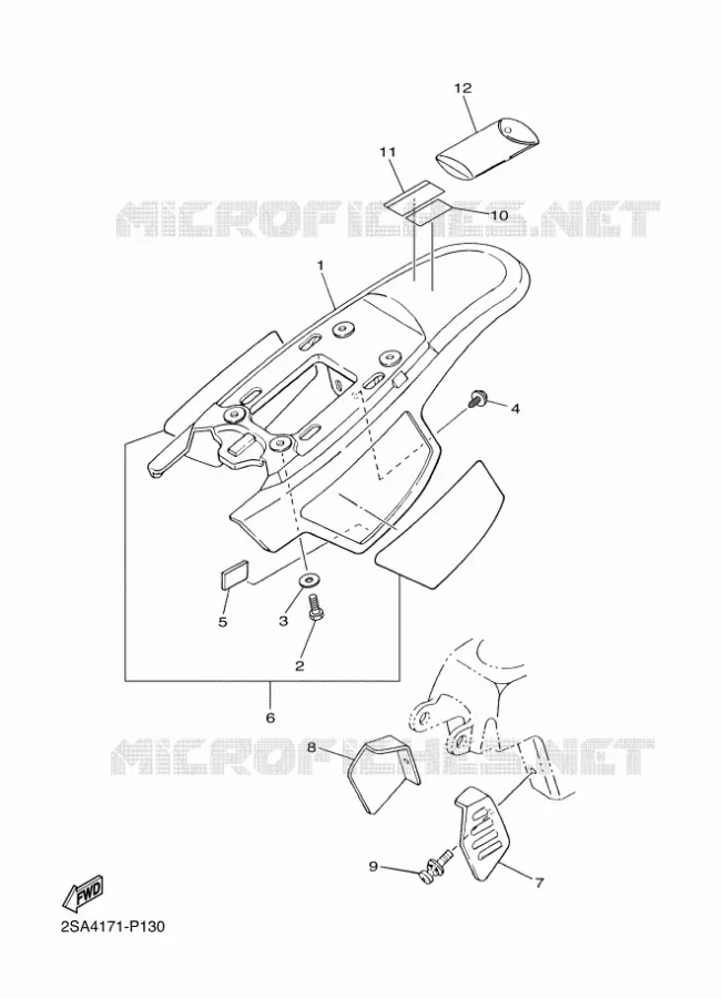 COUVERCLE LATERAL Yamaha MOTO 50 2021 PW  PW50ML