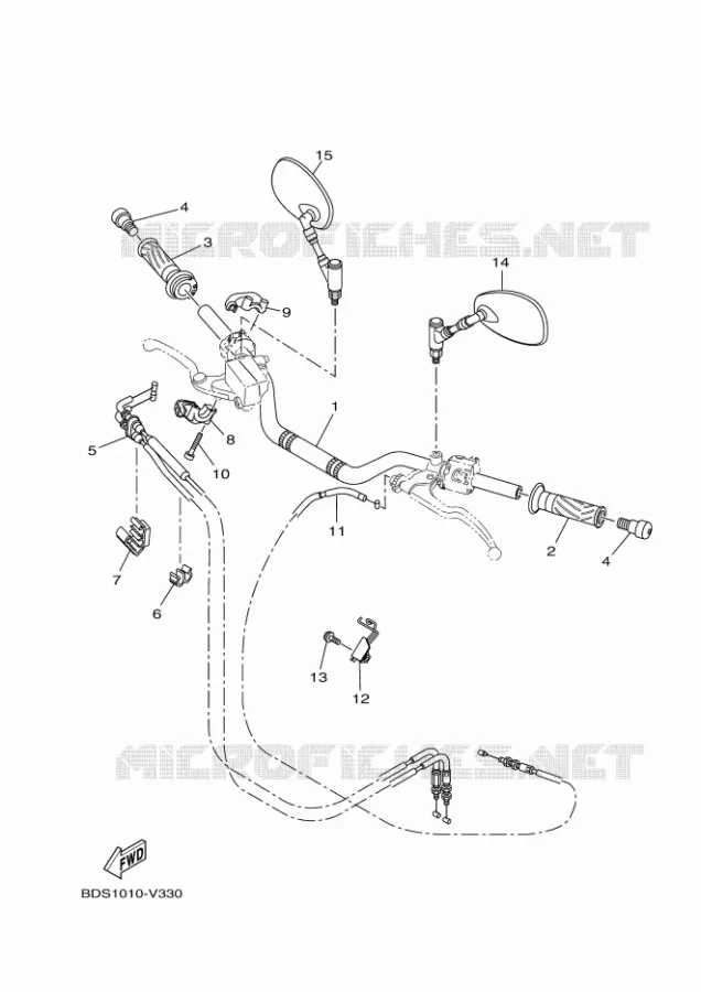 GUIDON ET CABLES Yamaha MOTO 700 2021 XSR  XSR700AMW / MTM690