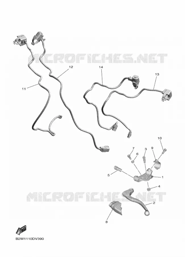 COMMODO / LEVIER Yamaha MOTO 450 2021 YZF  YZ450FML