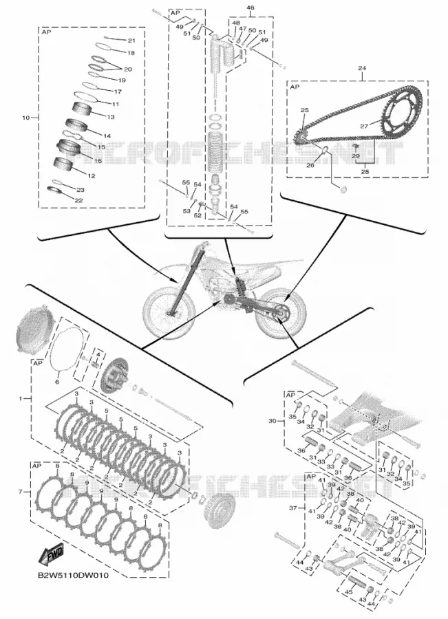 KIT PIECES D'ENTRETIEN Yamaha MOTO 450 2021 YZF  YZ450FML