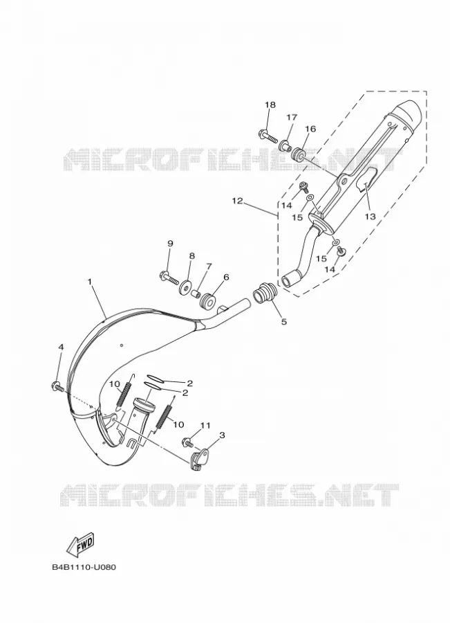 ECHAPPEMENT Yamaha MOTO 85 2021 YZ  YZ85ML
