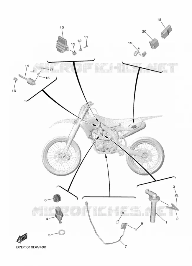 PARTIE ELECTRIQUE 1 Yamaha MOTO 250 2021 YZF  YZ250FMX