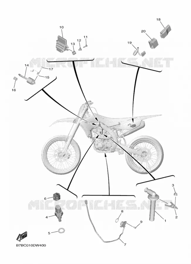PARTIE ELECTRIQUE 1 Yamaha MOTO 250 2021 YZF  YZ250FXML