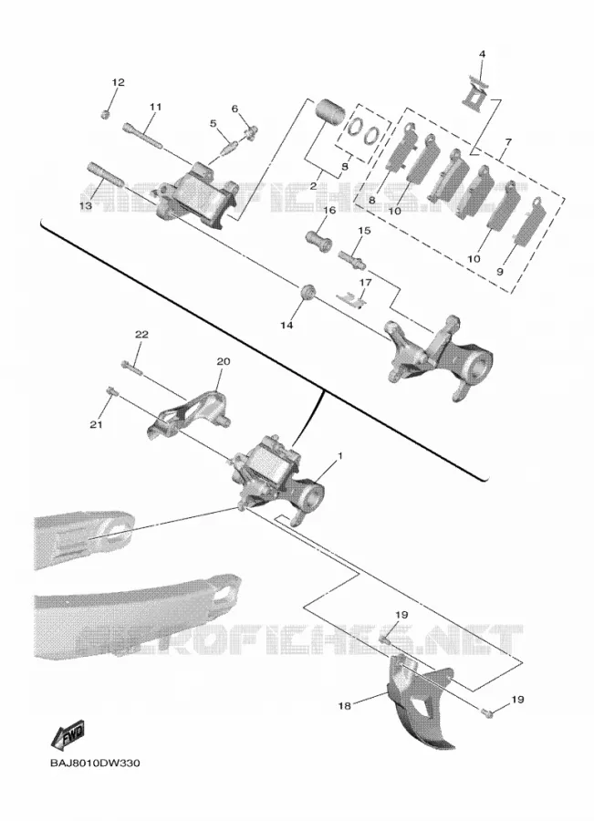 ETRIER DE FREIN ARRIERE Yamaha MOTO 250 2021 YZF  YZ250FXML