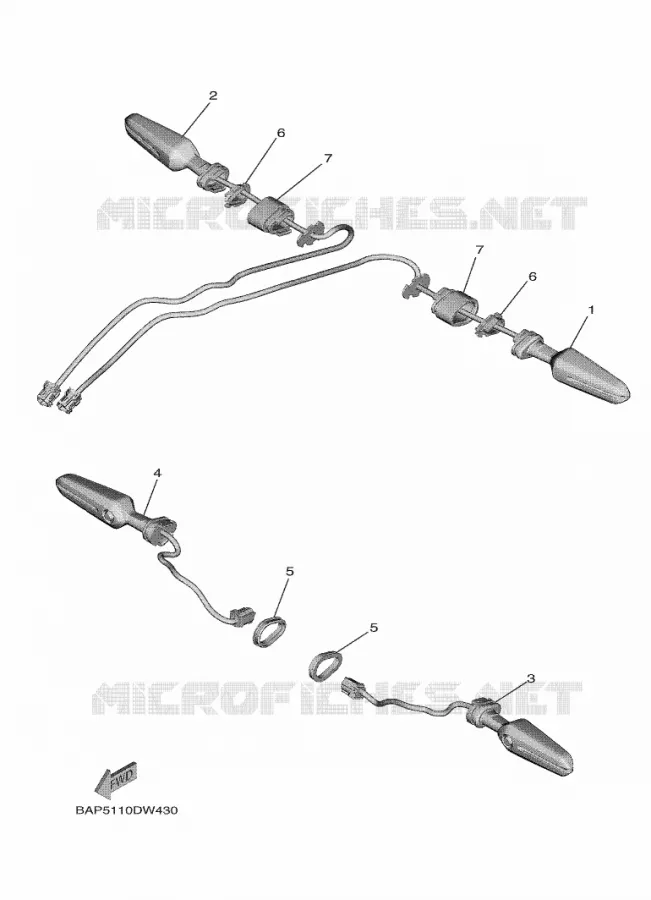 CLIGNOTANT Yamaha MOTO 900 2021 TRACER  MTT890D