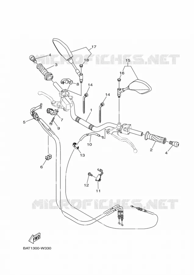 GUIDON ET CABLES Yamaha MOTO 700 2021 MT  MTN690