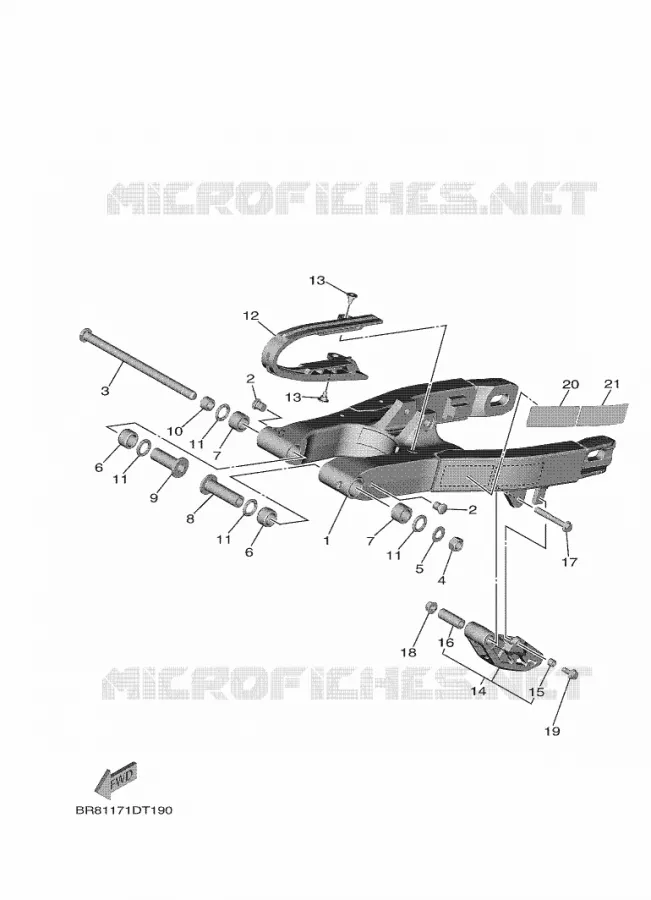 BRAS ARRIERE Yamaha MOTO 65 2021 YZ  YZ65ML