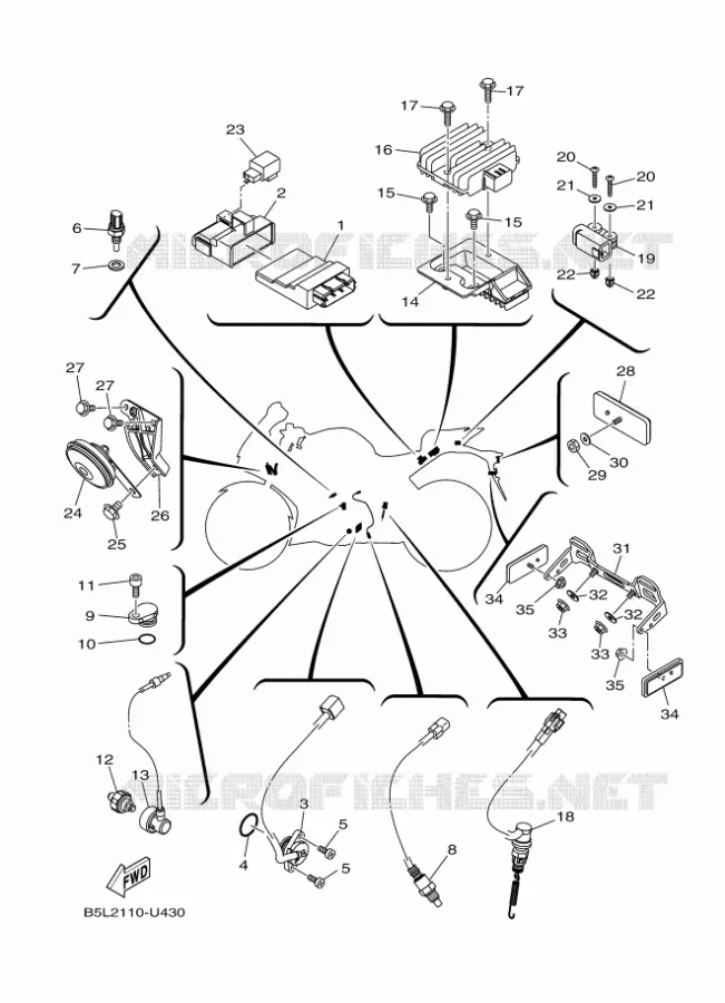 PARTIE ELECTRIQUE 2 Yamaha MOTO 300 2021 R3  YZF320-A