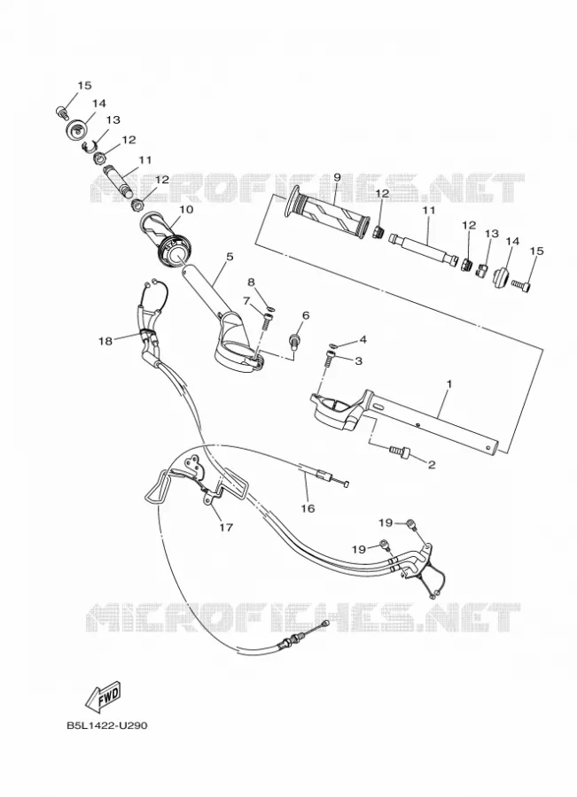 GUIDON ET CABLES Yamaha MOTO 300 2021 R3  YZF320-A