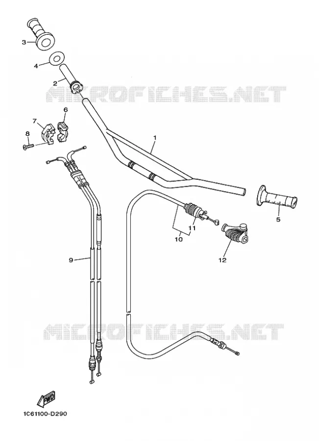 GUIDON ET CABLES Yamaha MOTO 230 2021 TTR  TTR230ML