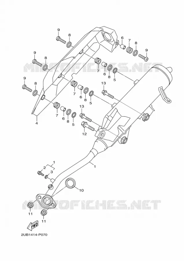 ECHAPPEMENT Yamaha MOTO 125 2021 BWS  YW125MB/L