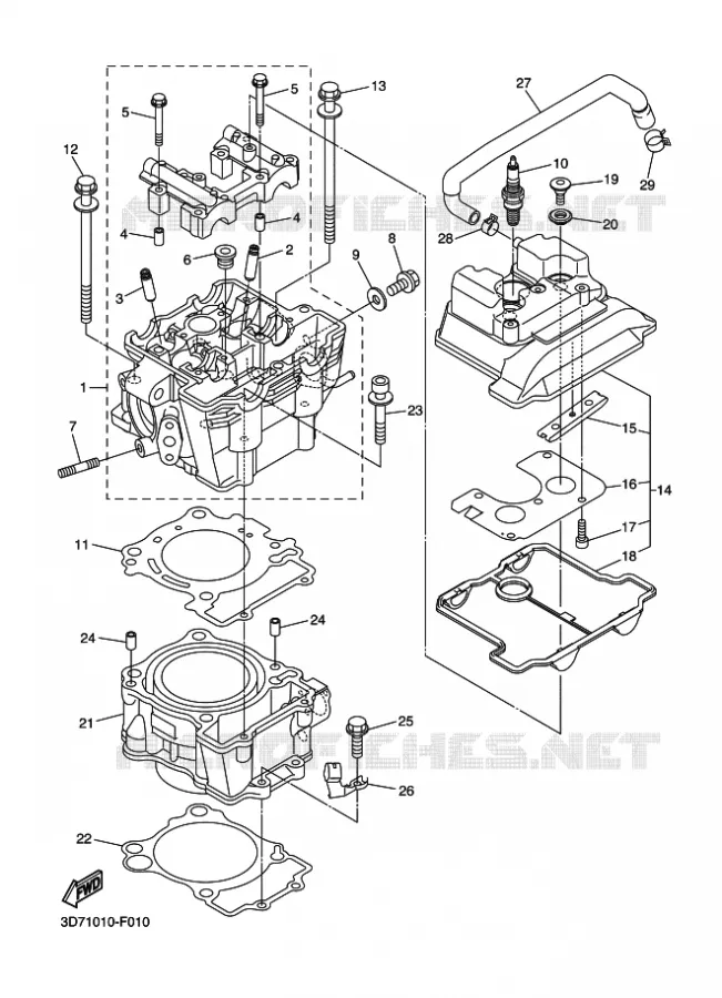 CYLINDRE Yamaha MOTO 250 2020 WRR  WR25RL