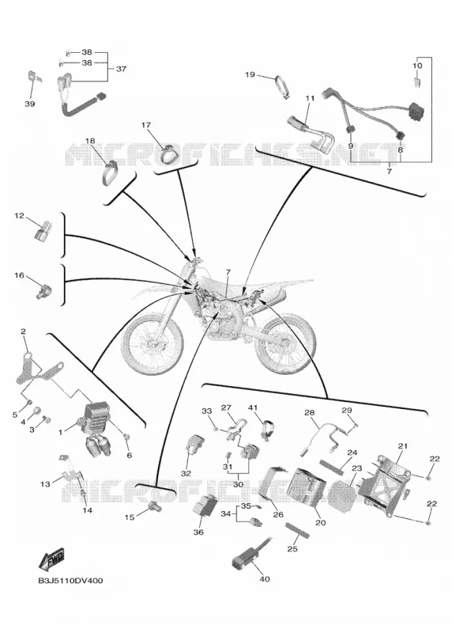 PARTIE ELECTRIQUE 2 Yamaha MOTO 450 2020 YZF  YZ450FXL