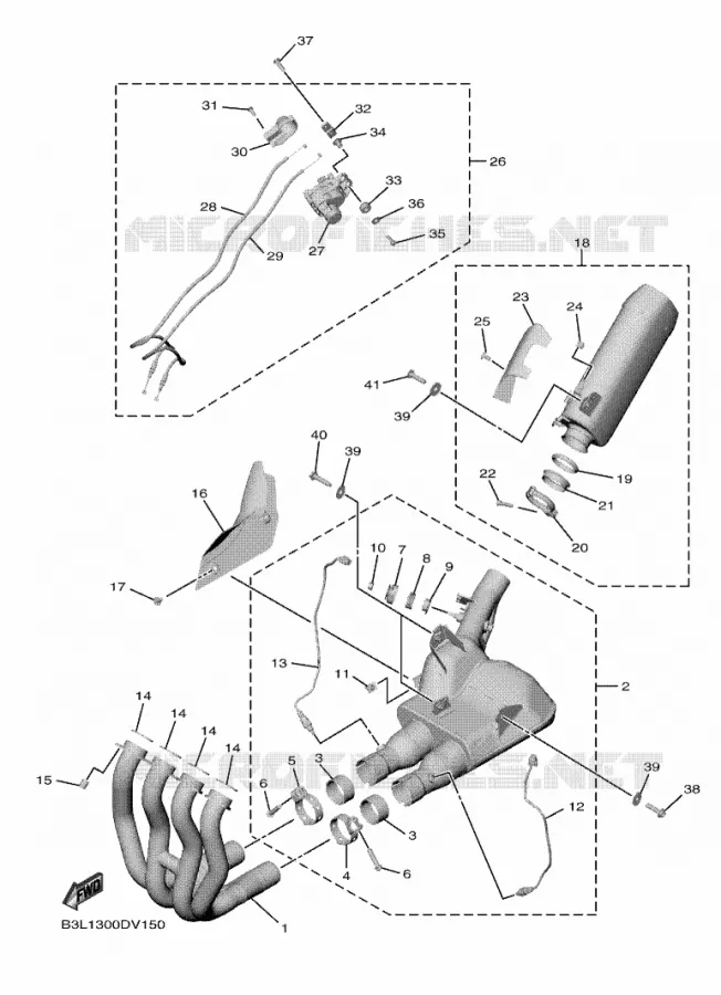 ECHAPPEMENT Yamaha MOTO 1000 2020 R1  YZF1000