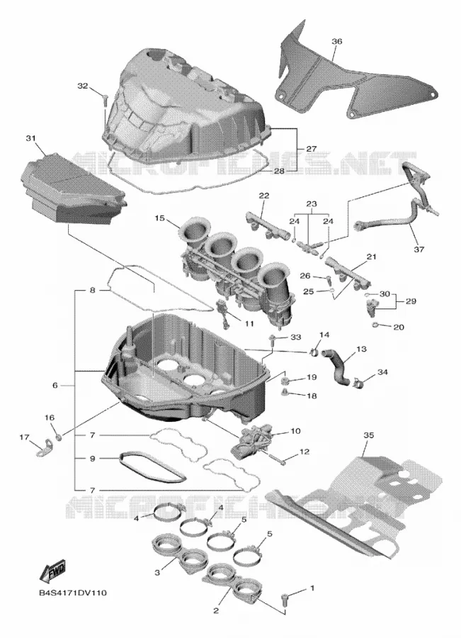 ADMISSION Yamaha MOTO 1000 2020 R1M  YZF1000D