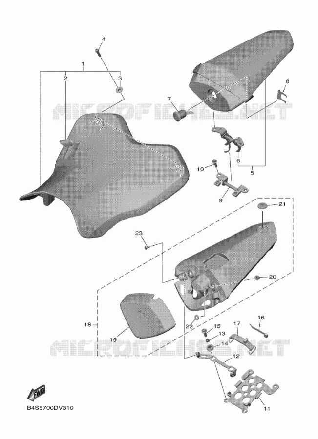 SELLE Yamaha MOTO 1000 2020 R1M  YZF1000D