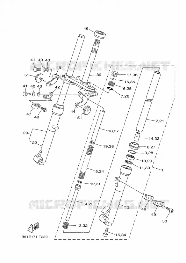 FOURCHE Yamaha MOTO 110 2020 TTR  TT-R110EL