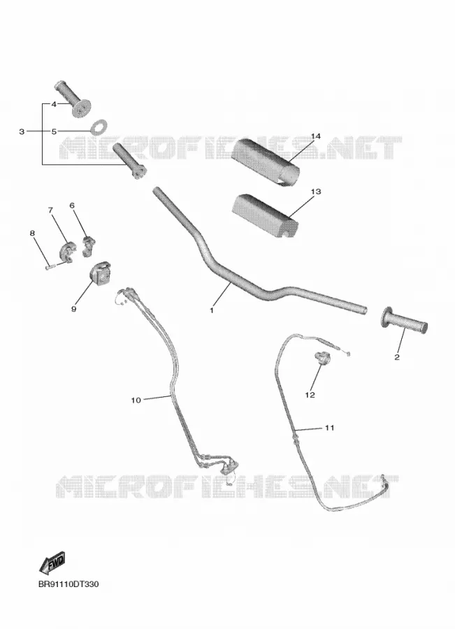 GUIDON ET CABLES Yamaha MOTO 250 2020 YZF  YZ250F
