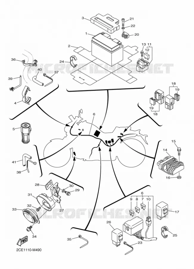 PARTIE ELECTRIQUE 2 Yamaha MOTO 1700 2020 VMAX  VMX17AL / VMX17