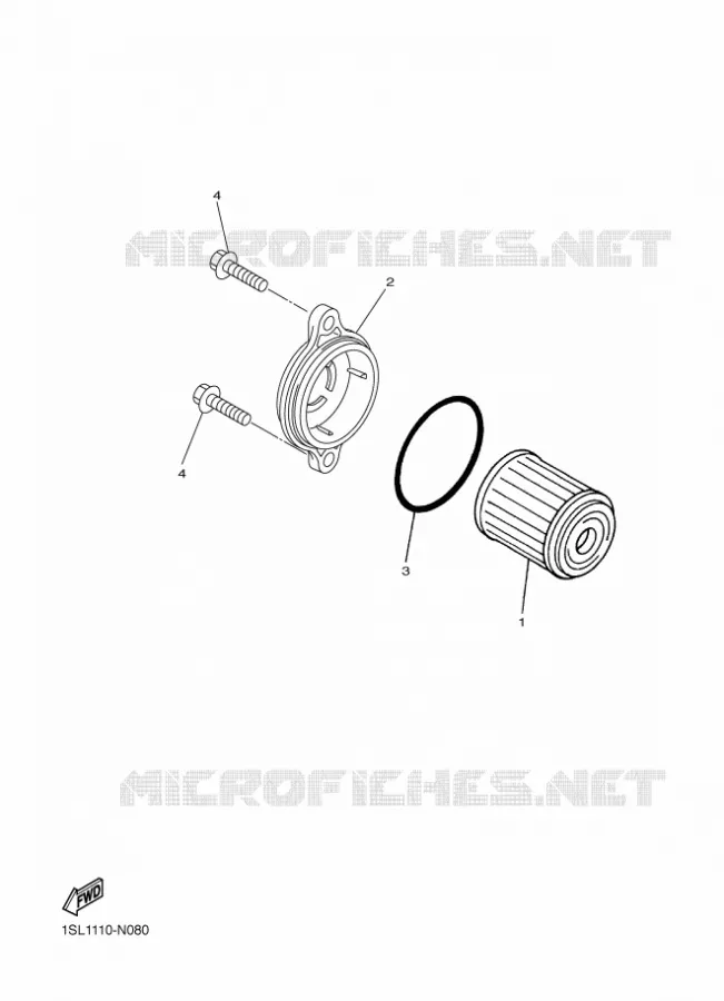 FILTRE A HUILE Yamaha MOTO 250 2020 WRF  WR250FL