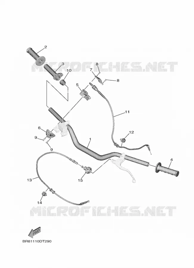 GUIDON ET CABLES Yamaha MOTO 65 2020 YZ  YZ65