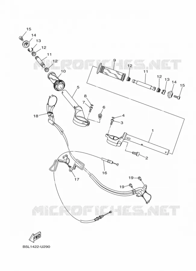 GUIDON ET CABLES Yamaha MOTO 300 2020 R3  YZFR3AL / YZF320-A