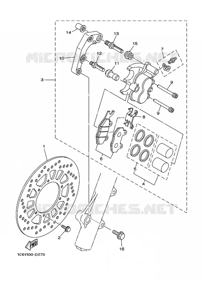 ETRIER DE FREIN AVANT Yamaha MOTO 230 2020 TTR  TT-R230L