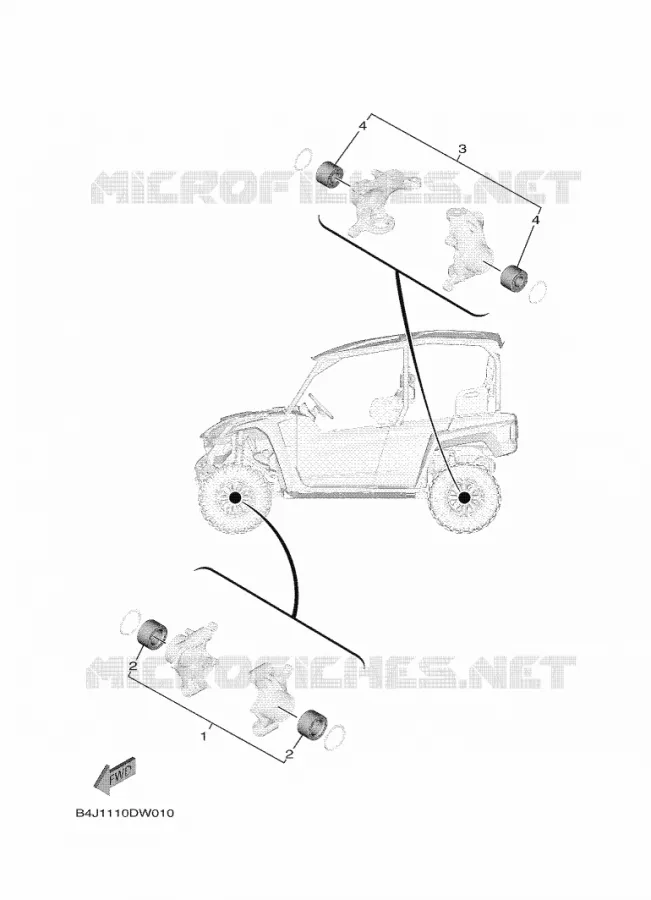 KIT PIECES D'ENTRETIEN Yamaha SIDE BY SIDE 1000 2024 WOLVERINE  YX10FRPSR / YXF1000EWS