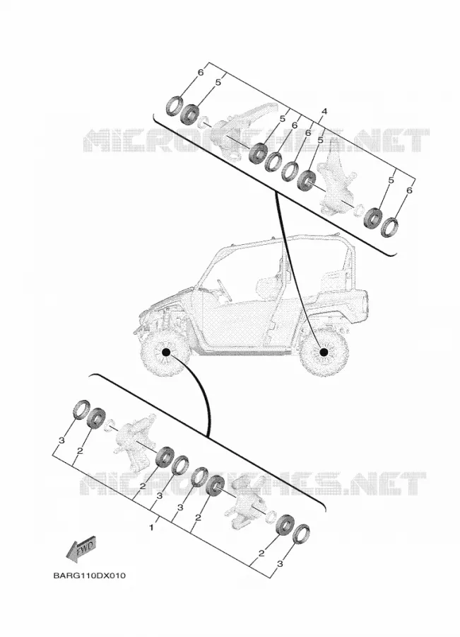 KIT PIECES D'ENTRETIEN Yamaha SIDE BY SIDE 850 2024 WOLVERINE  YX85FPAR / YXF850E