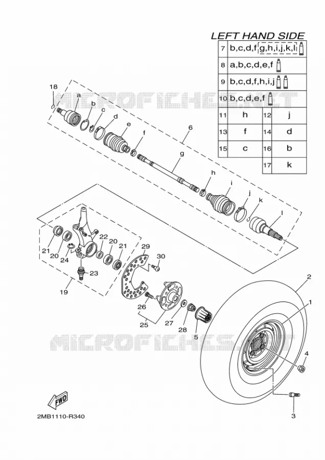 ROUE AVANT Yamaha SIDE BY SIDE 700 2024 VIKING  YX70CPR / YXC700E